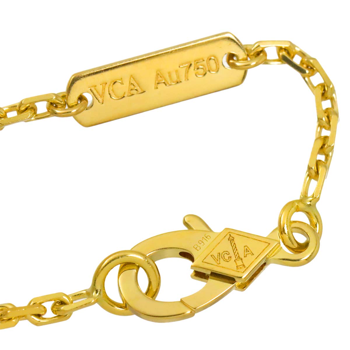 Magic Alhambra Onyx Necklace 18K YG 750