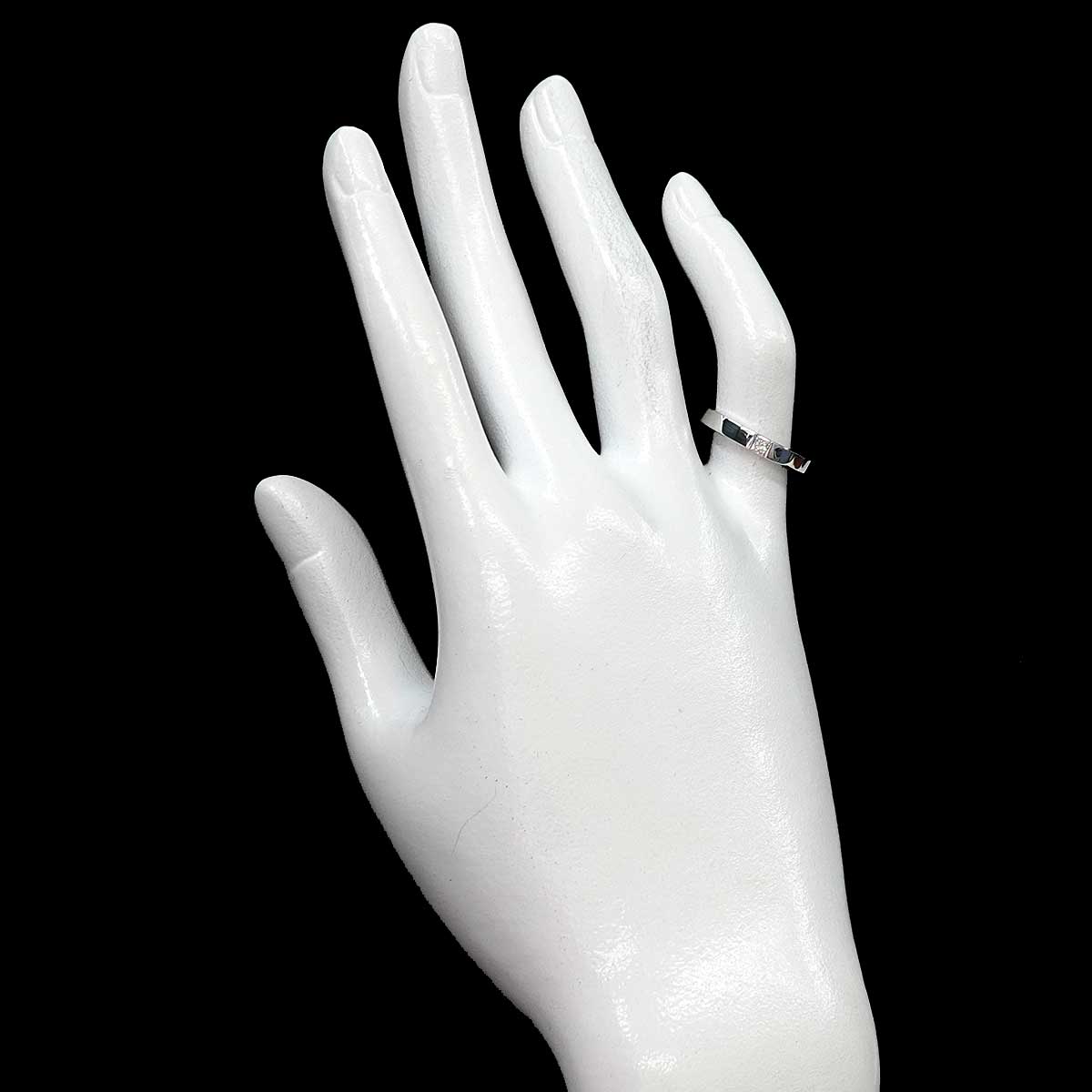 Princess Diamond Ring Pt Platinum size4.5-4.75(US)
