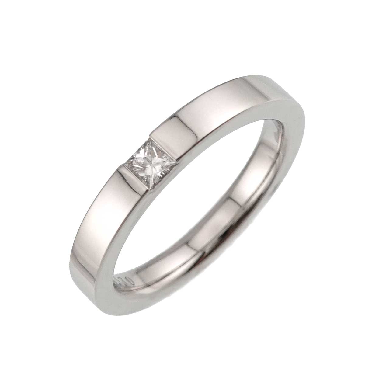 Princess Diamond Ring Pt Platinum size4.5-4.75(US)