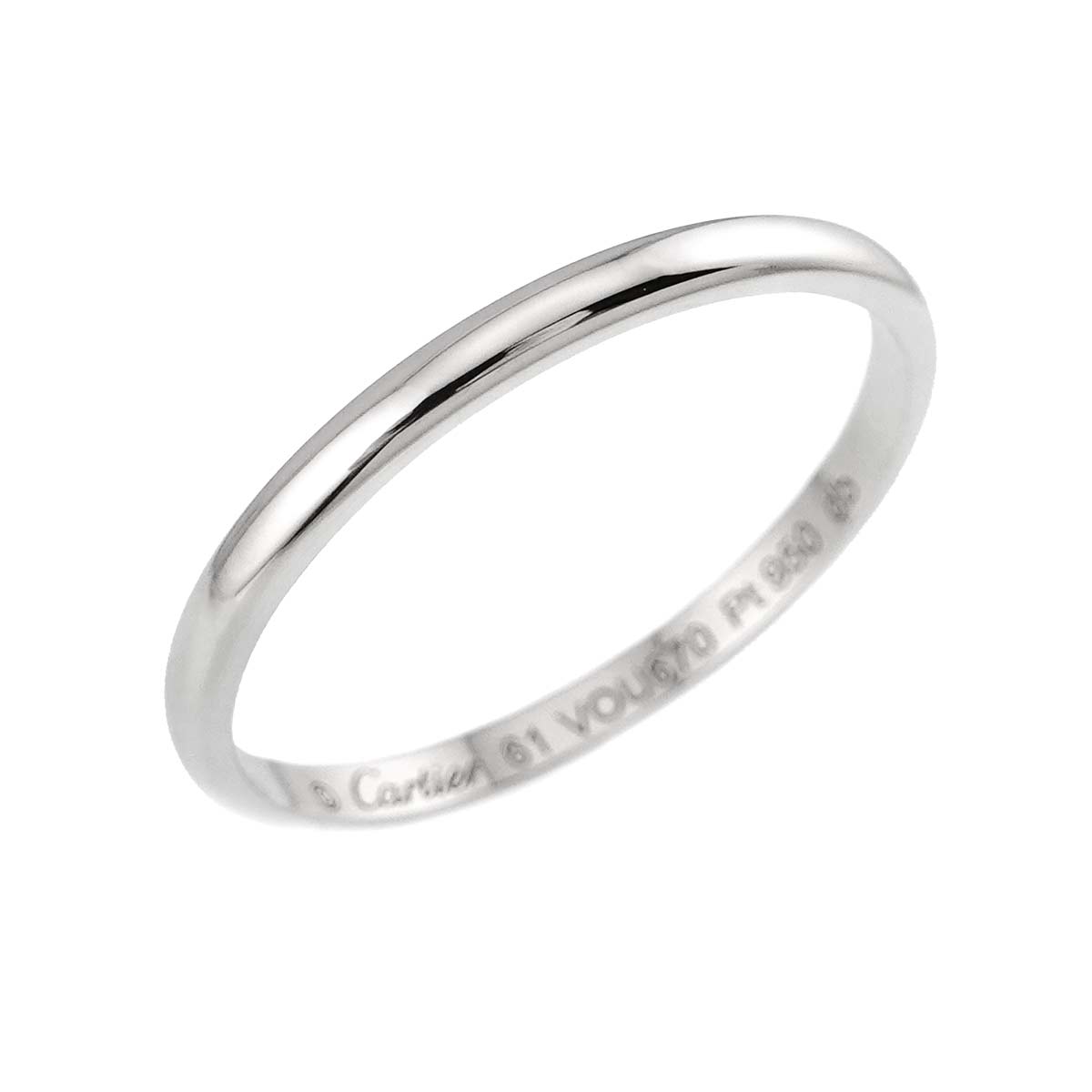 1895 Classic Band Ring Pt Platinum size61 9-9.5(US)