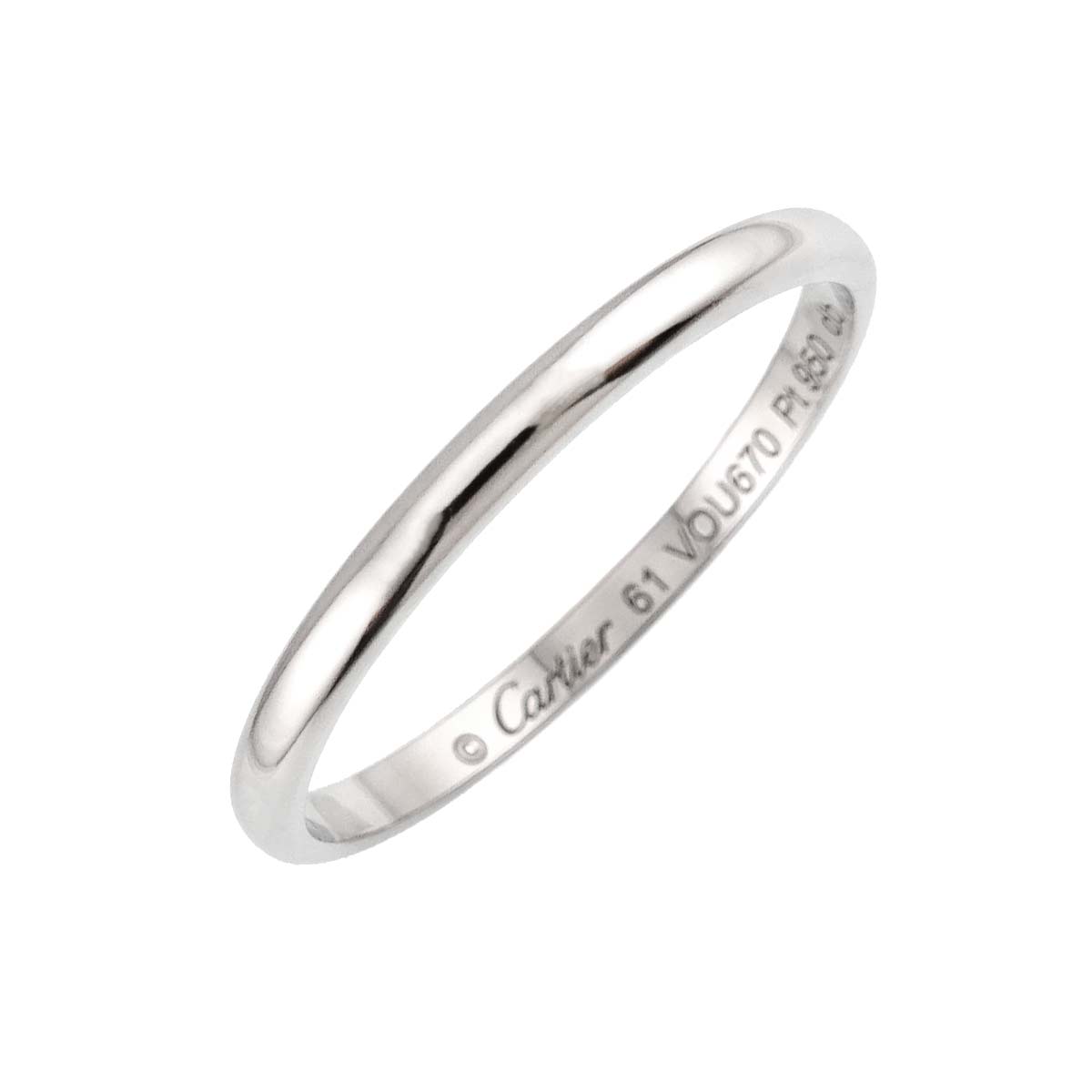1895 Classic Band Ring Pt Platinum size61 9-9.5(US)
