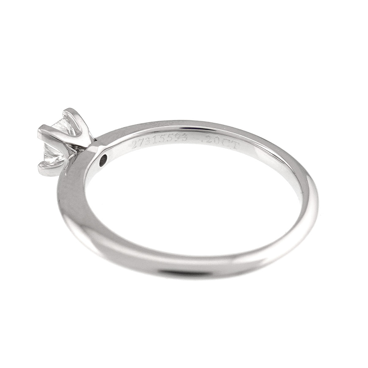 Diamond 0.20ct G/VS1/EX Ring Pt Platinum Size5.25(US)
