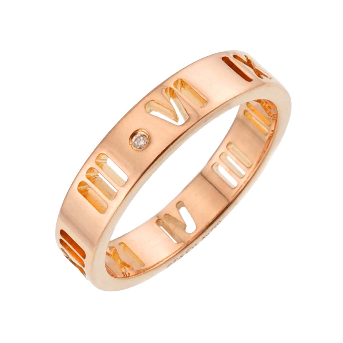 Atlas Ring Diamond 18K PG Pink Gold 750 Size4.5-4.75(US)