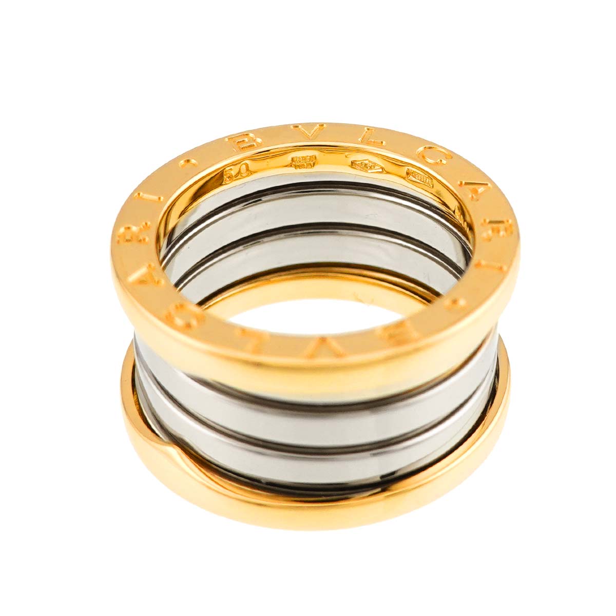 B-ZERO1 4 Band Ring 18K YG WG 750 Size50 5.25(US)