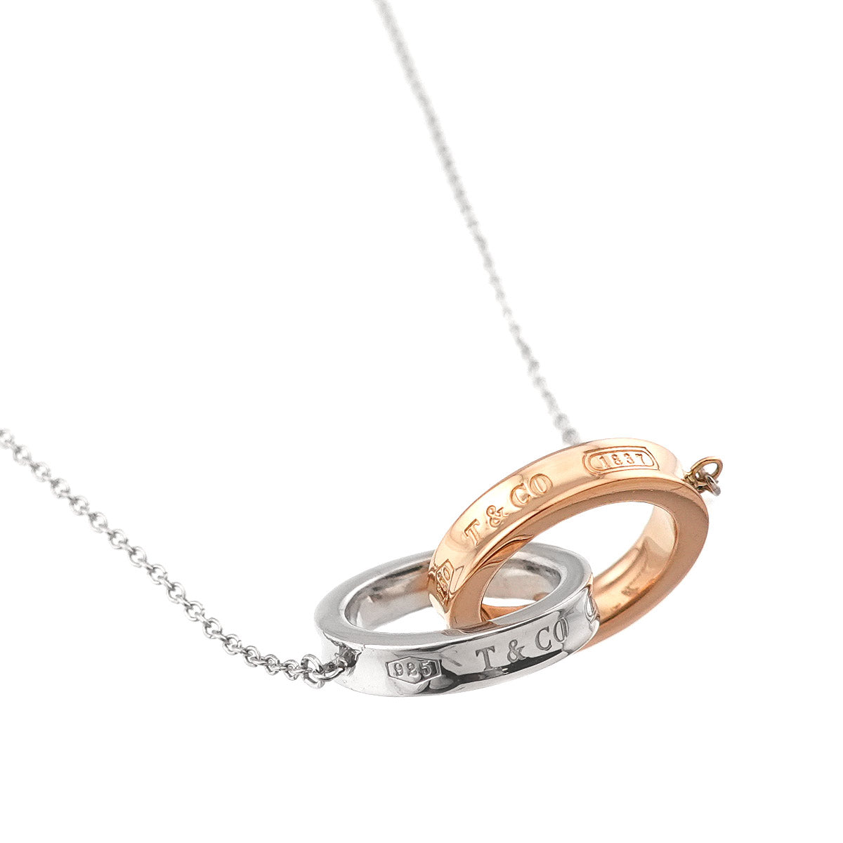 1837 Interlocking Necklace SV 18K PG 750