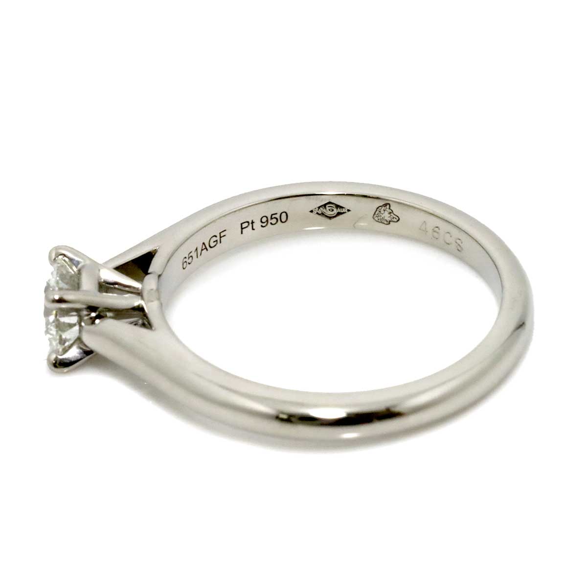 Diamond 0.30ct G/VS1/3EX Ring Platinum size46 3.75(US)