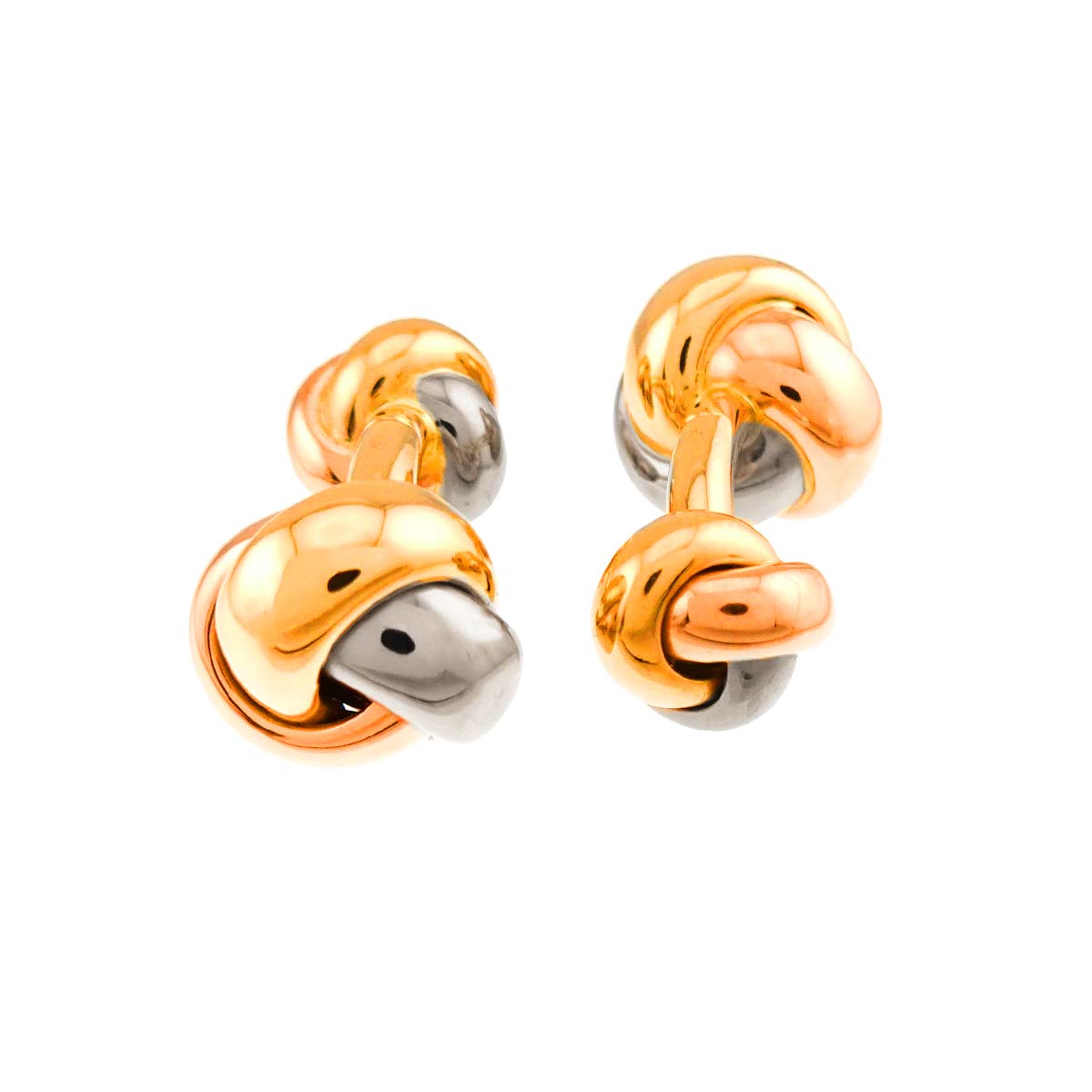 Trinity Cuff links 18K WG PG YG 750