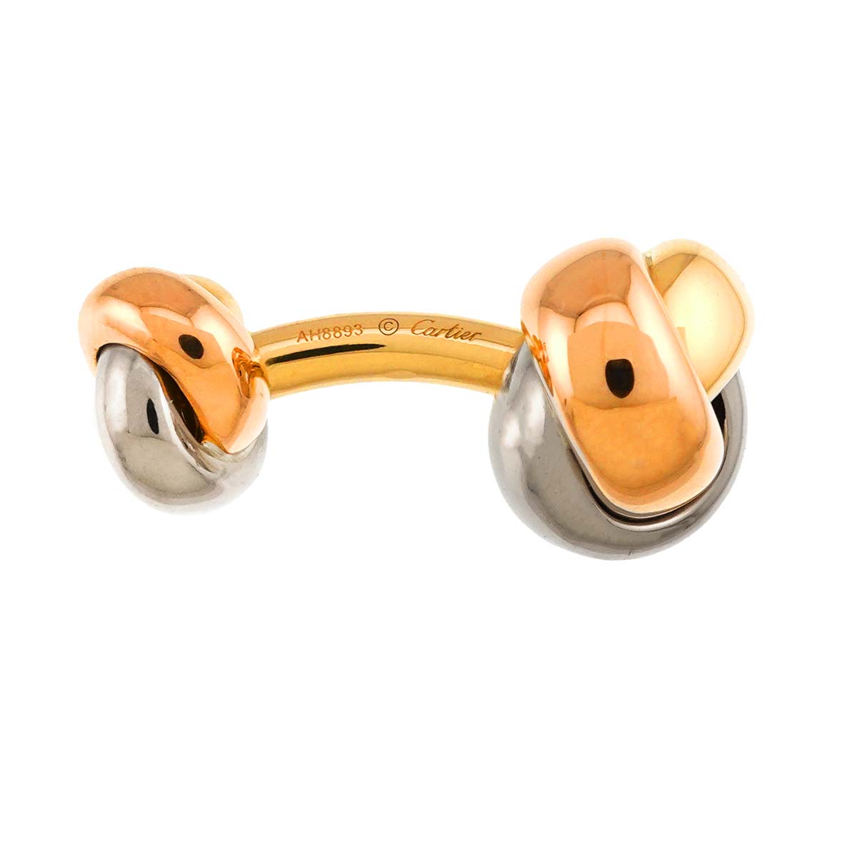 Trinity Cuff links 18K WG PG YG 750