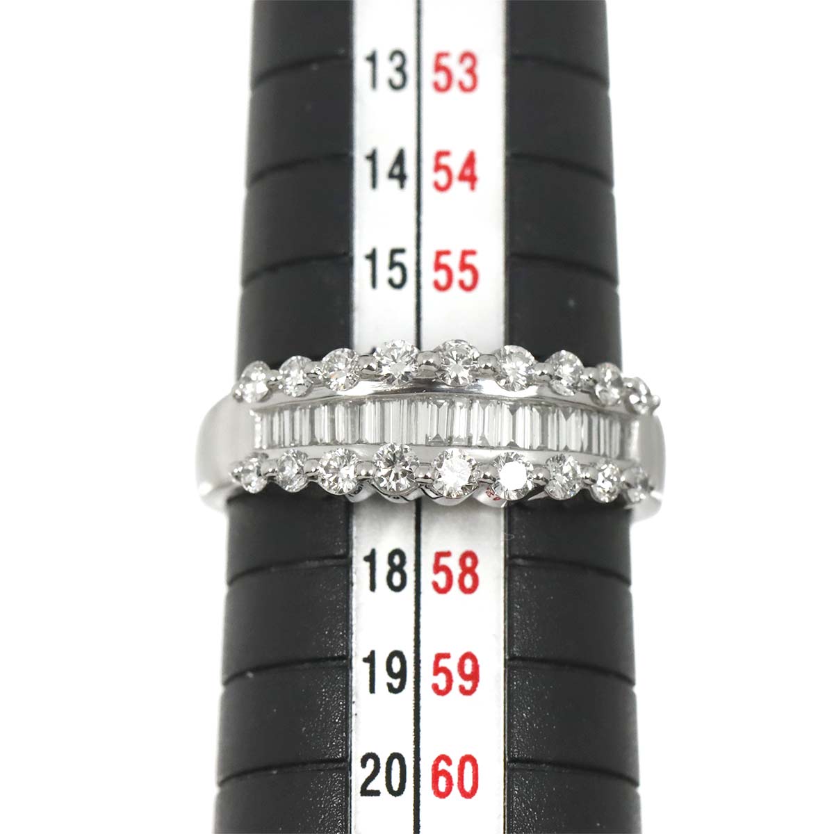 Diamond Ring Pt Platinum size7.75-8(US)