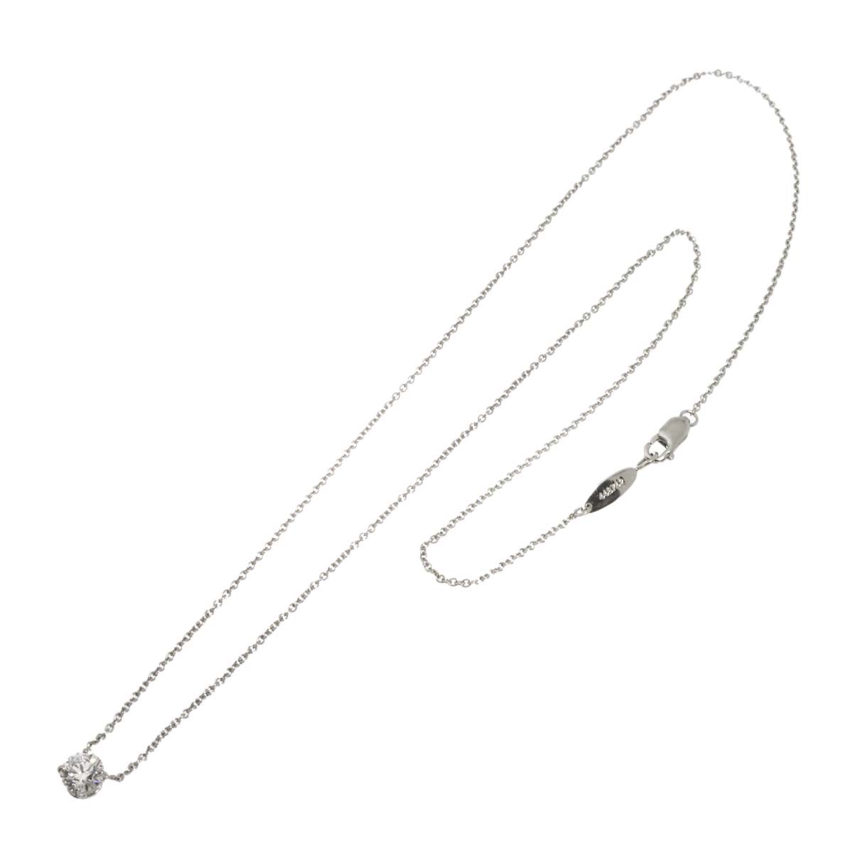 Solitaire Diamond 0.50ct D/VVS2/VG Necklace Pt