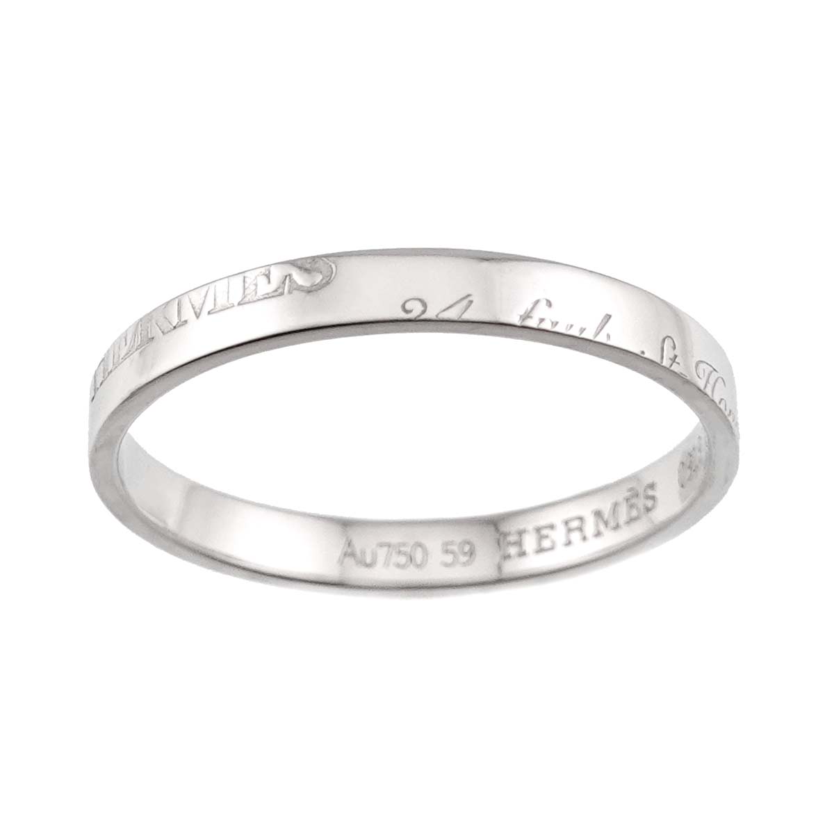 Ring 18K White Gold 750 Size59 8.25-8.75(US)