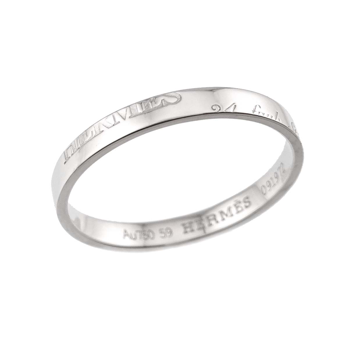 Ring 18K White Gold 750 Size59 8.25-8.75(US)