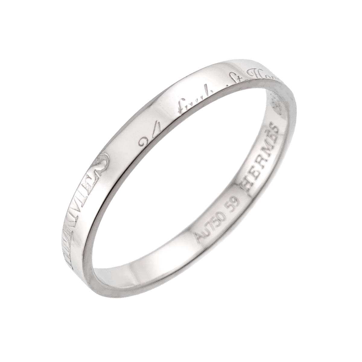 Ring 18K White Gold 750 Size59 8.25-8.75(US)