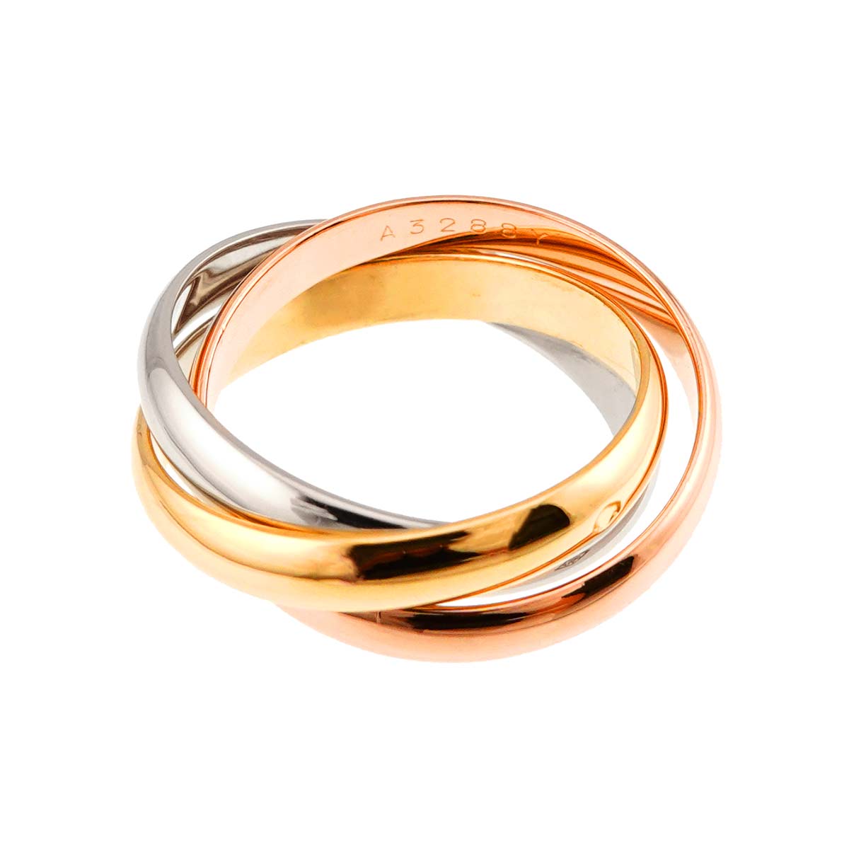 Trinity MM Ring 18K YG WG PG 750 Size55 7.25(US)