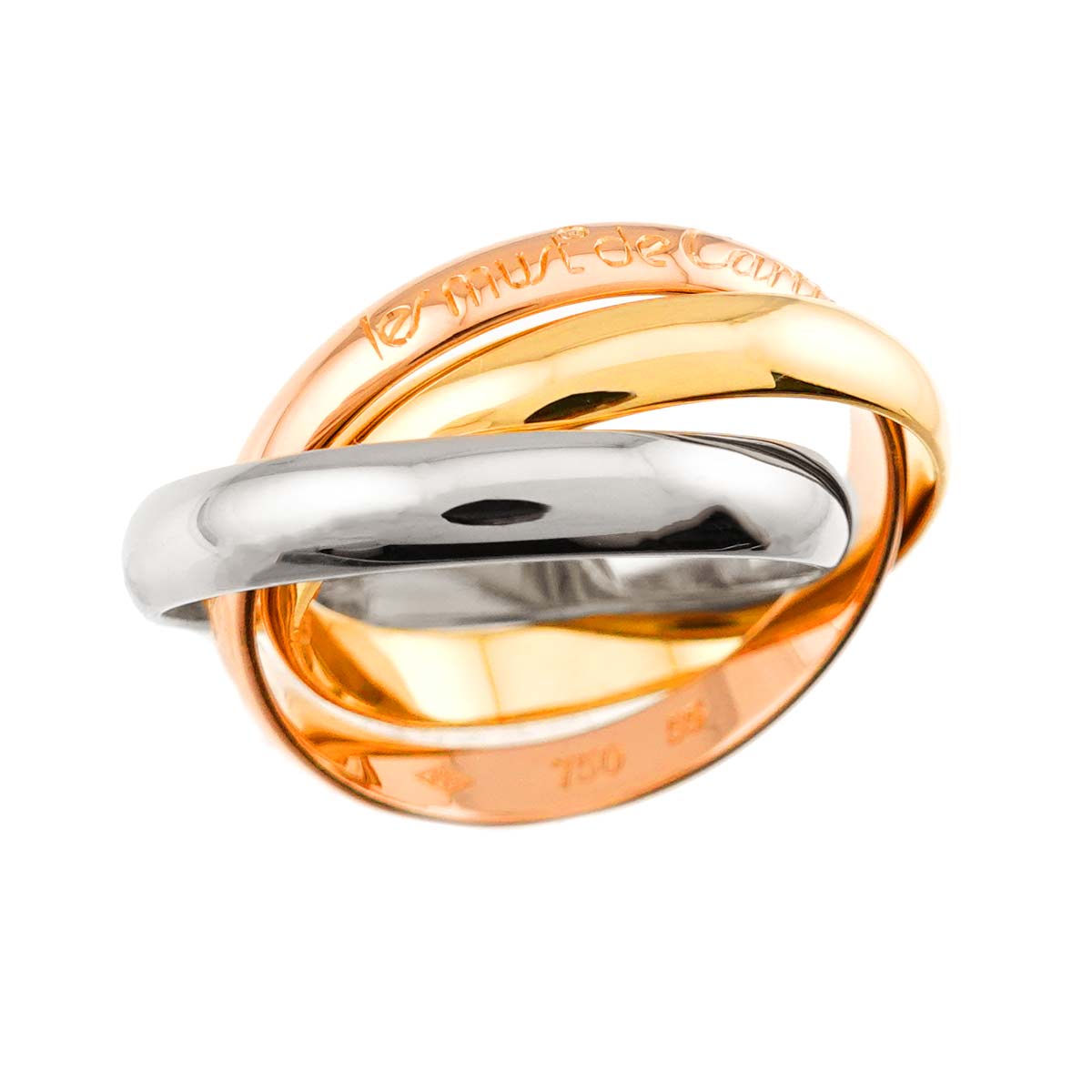 Trinity MM Ring 18K YG WG PG 750 Size55 7.25(US)