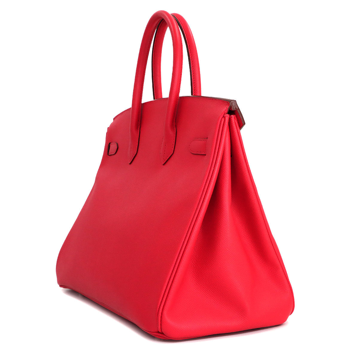 Birkin 35 Epsom Bougainvillier Hand Bag Red