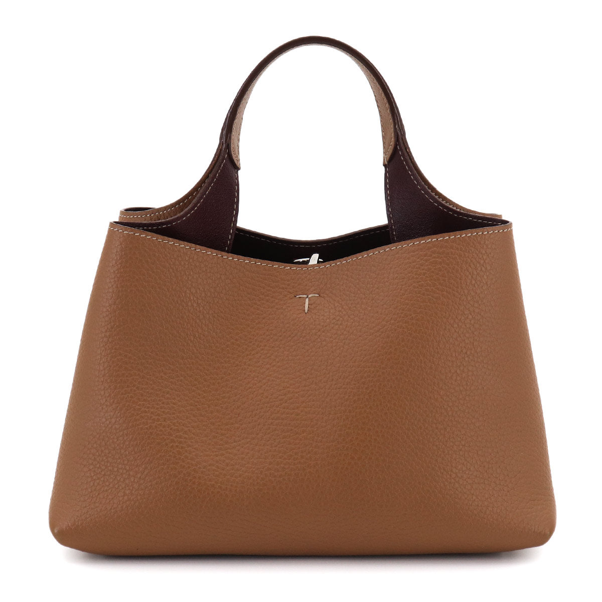 T Timeless Micro 2way Hand Shoulder Bag Leather Brown Purse
