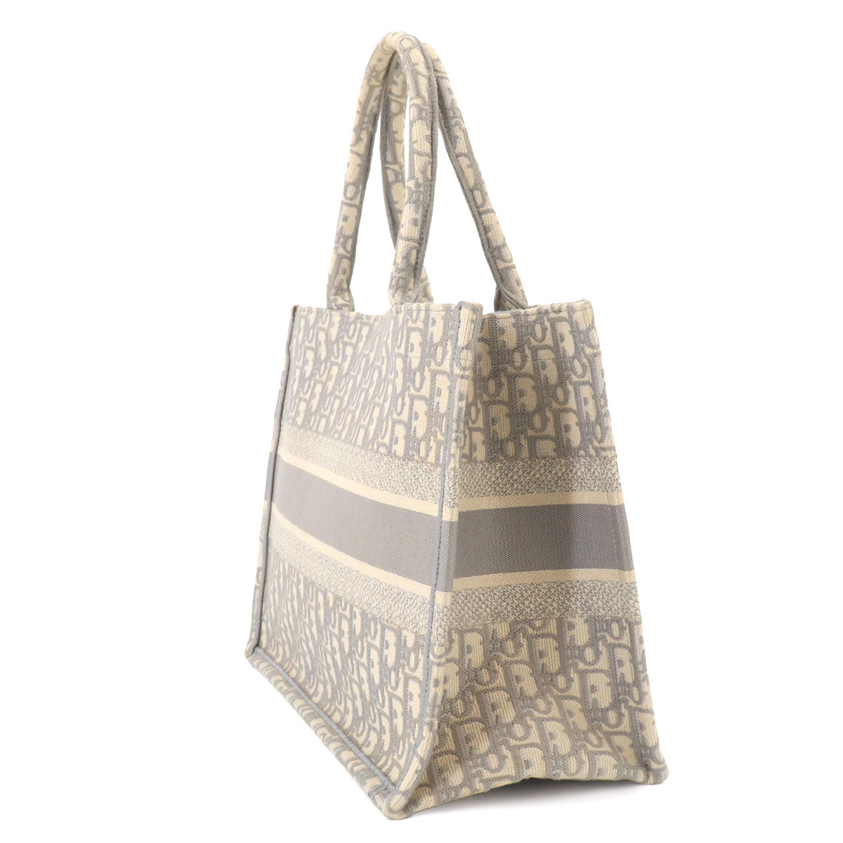 Oblique Book Tote Medium Bag Canvas Grey M1296ZRIW
