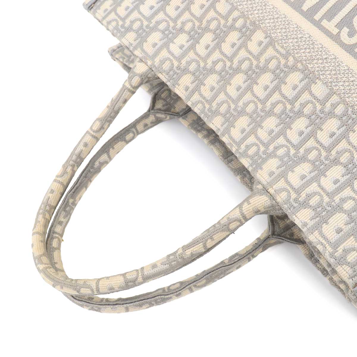 Oblique Book Tote Medium Bag Canvas Grey M1296ZRIW