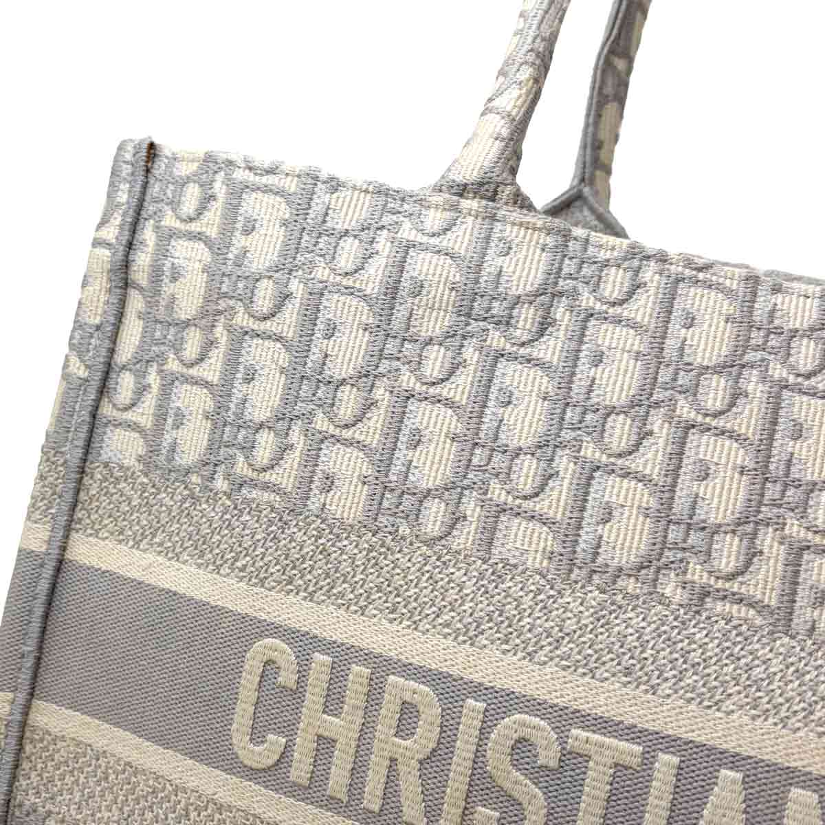 Oblique Book Tote Medium Bag Canvas Grey M1296ZRIW
