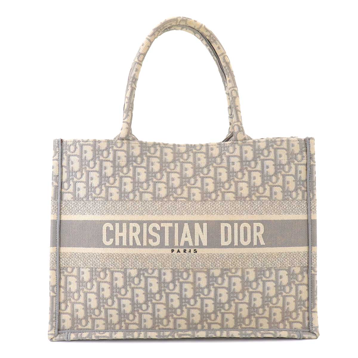 Oblique Book Tote Medium Bag Canvas Grey M1296ZRIW