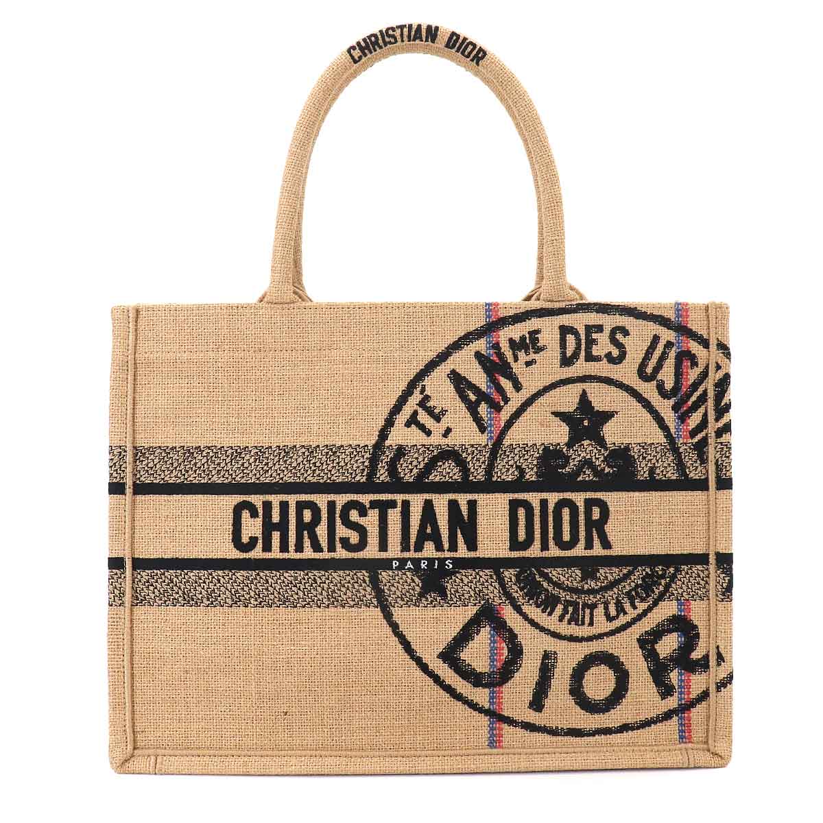 Union Book Tote Medium Bag Jute Canvas Beige M1296ZRUW