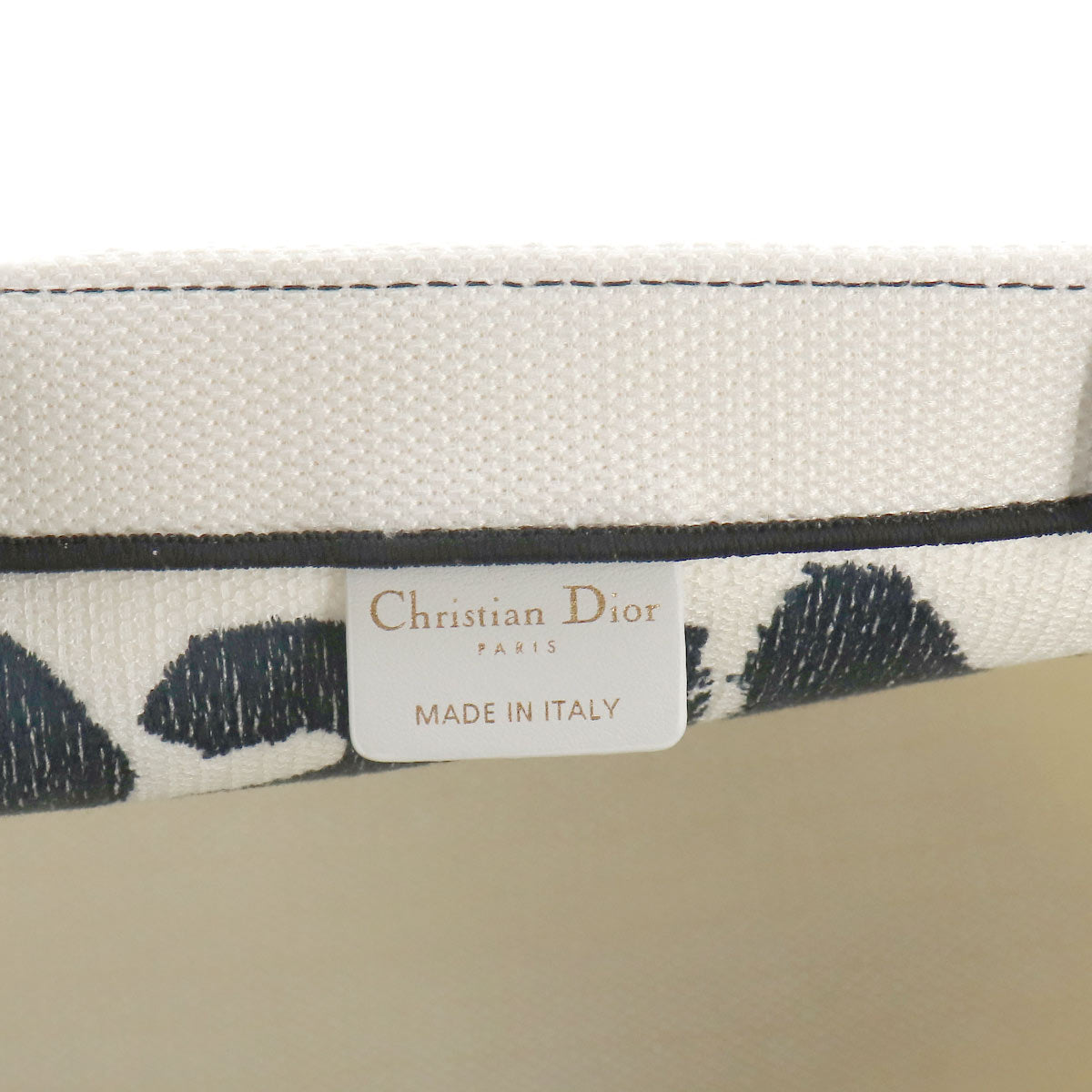 Miss Dior Graffiti Book Tote Medium Bag Canvas Blanc
