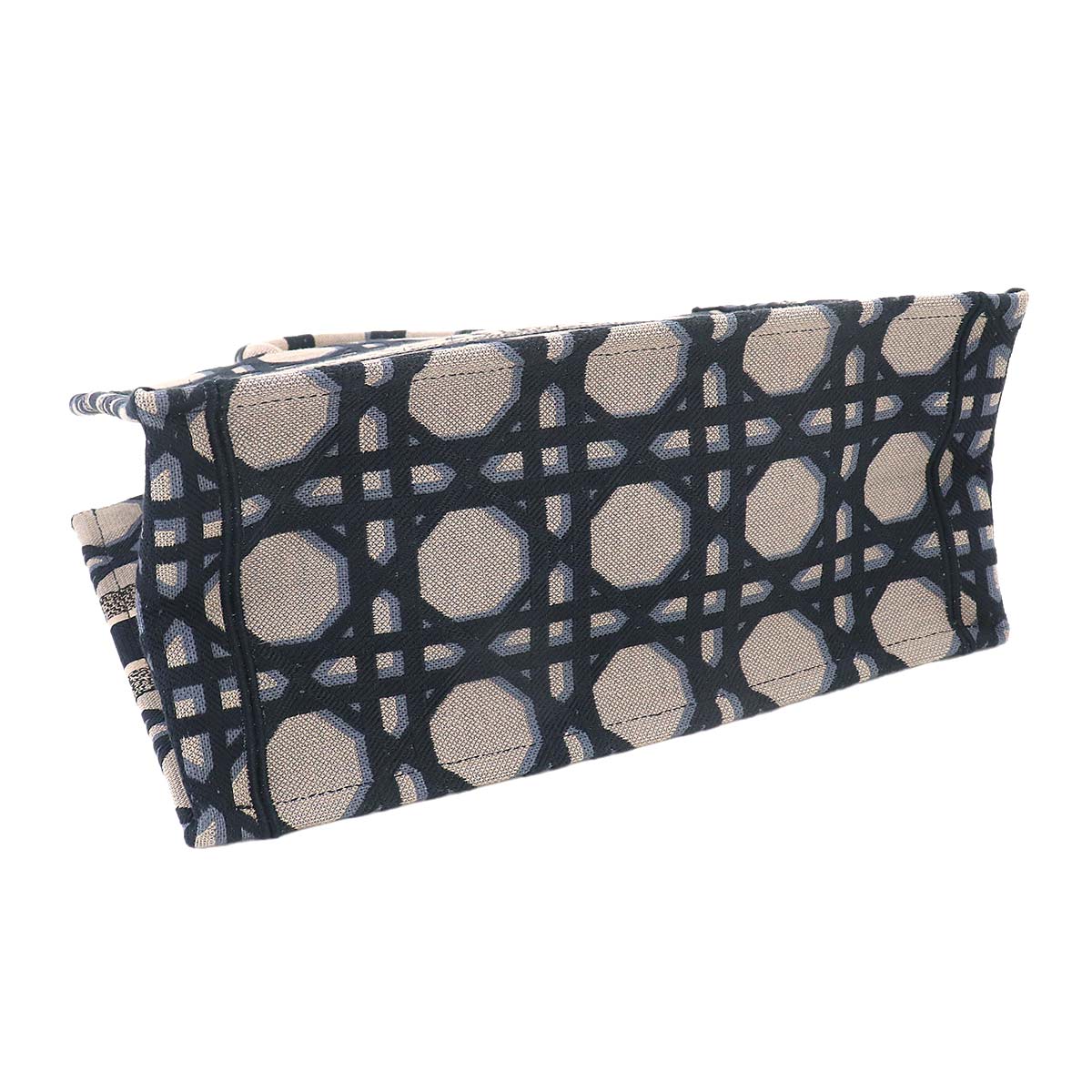 Macrocannage Book Tote Medium Bag Canvas Navy M1296ZZAU
