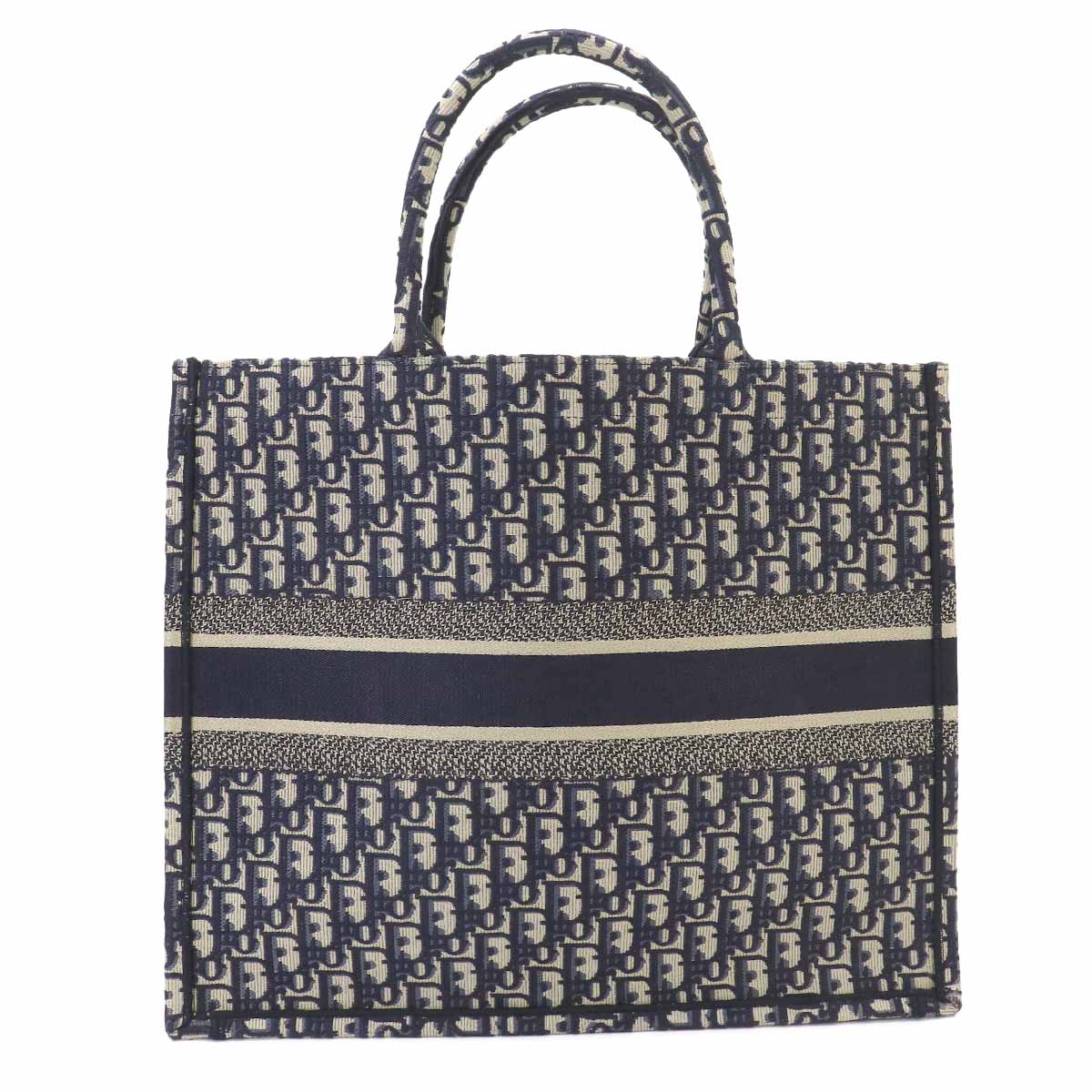 Book Tote Large Bag Oblique Canvas Navy M1286ZRIW
