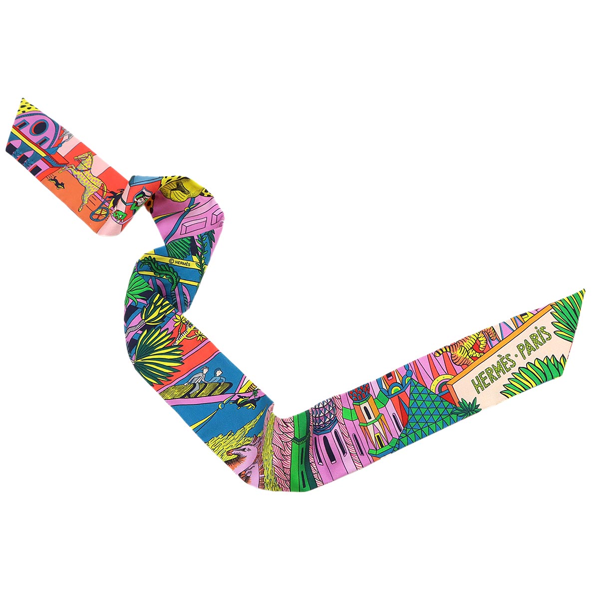 Twilly Scarf Silk ANIMA POLIS Multicolor