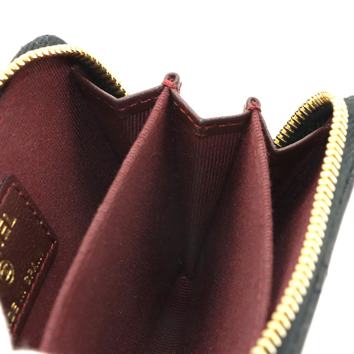 Matelasse Coin Case Purse Leather Black AP0216
