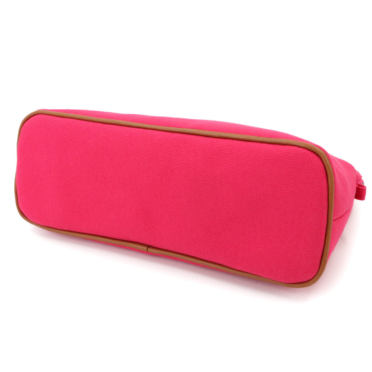 Bolide Pouch MM Cotton Canvas Leather Hibiscus Purse