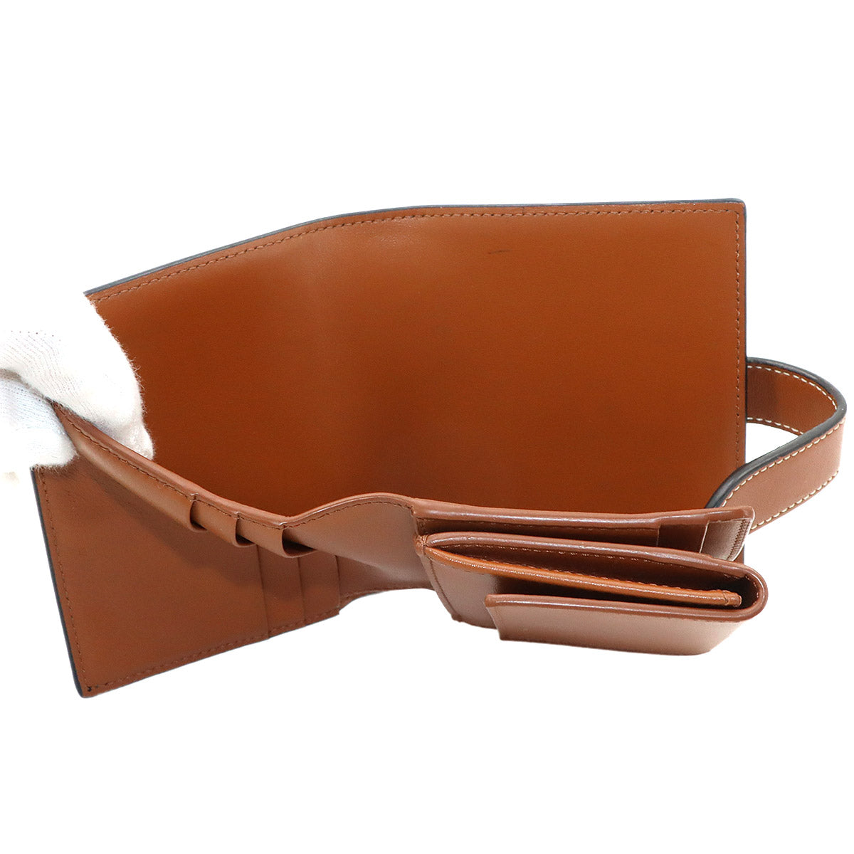 Triomphe Small Strap Wallet PVC Tan Brown 10H262DB7
