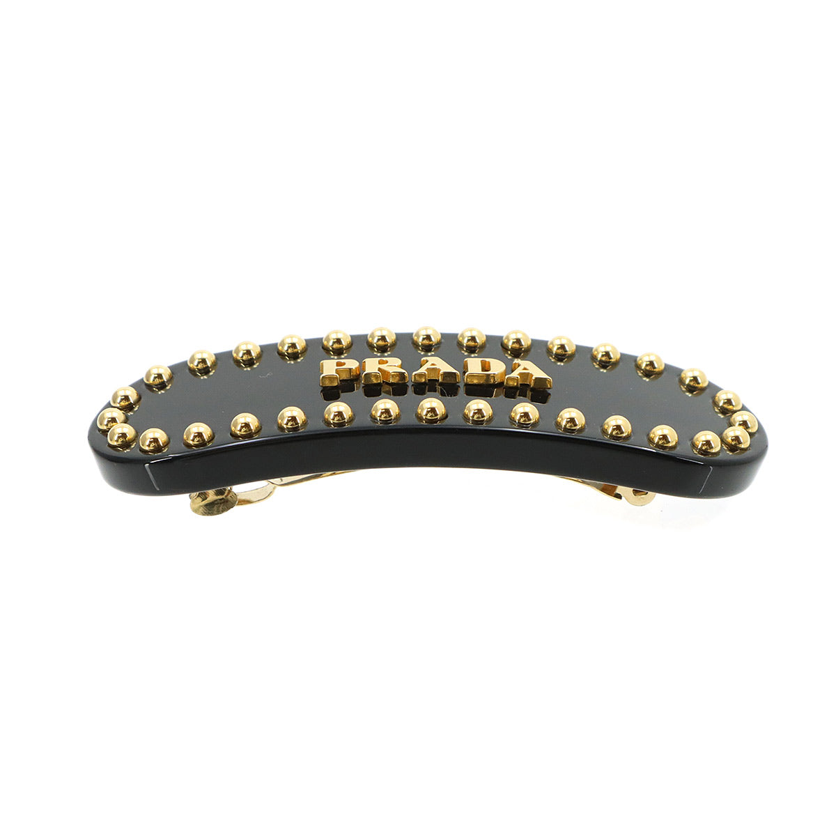 PRADA Plex Hair Clips Black Gold 1IF042