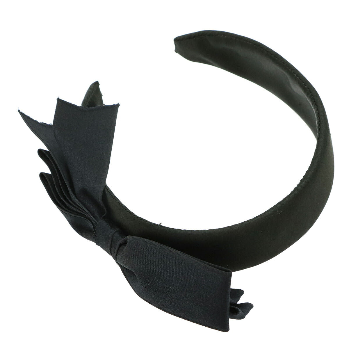 Ribbon Headband Satin Black Hair Accessory Vintage
