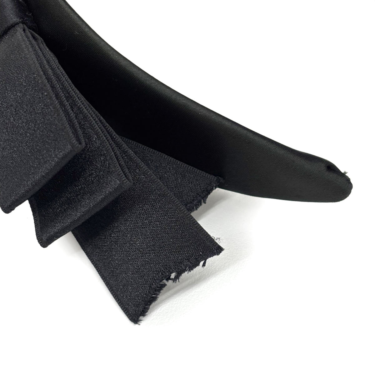 Ribbon Headband Satin Black Hair Accessory Vintage
