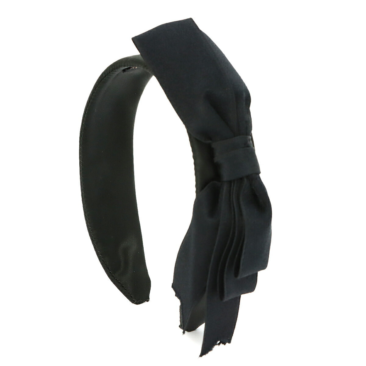Ribbon Headband Satin Black Hair Accessory Vintage