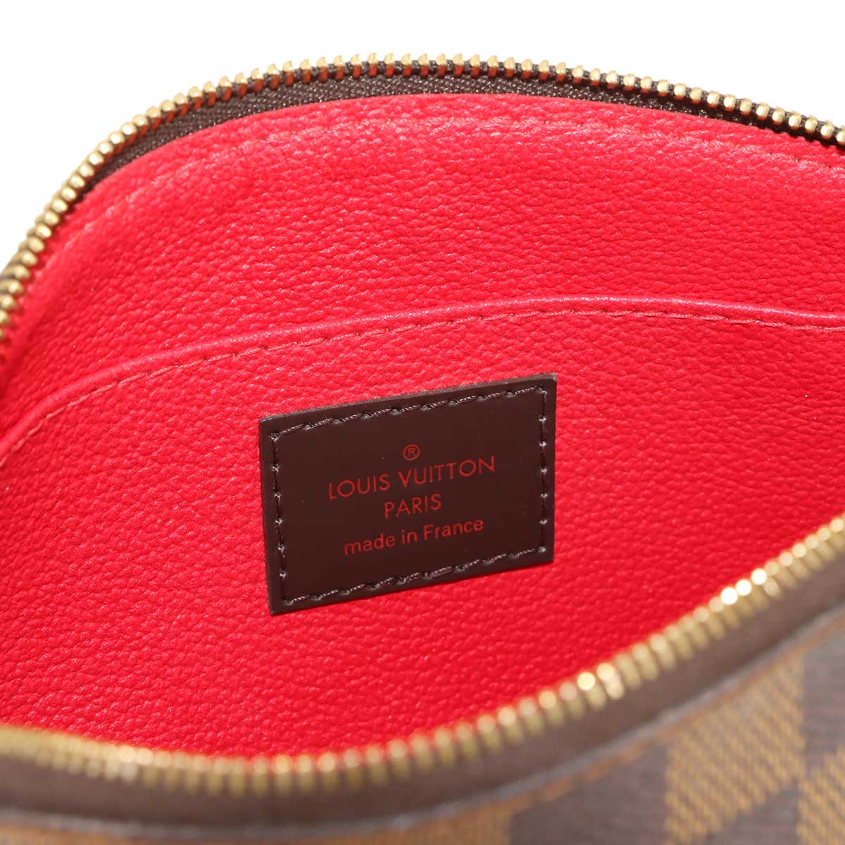 Damier Cosmetic Pouch PM Ebene Brown N47516 Purse