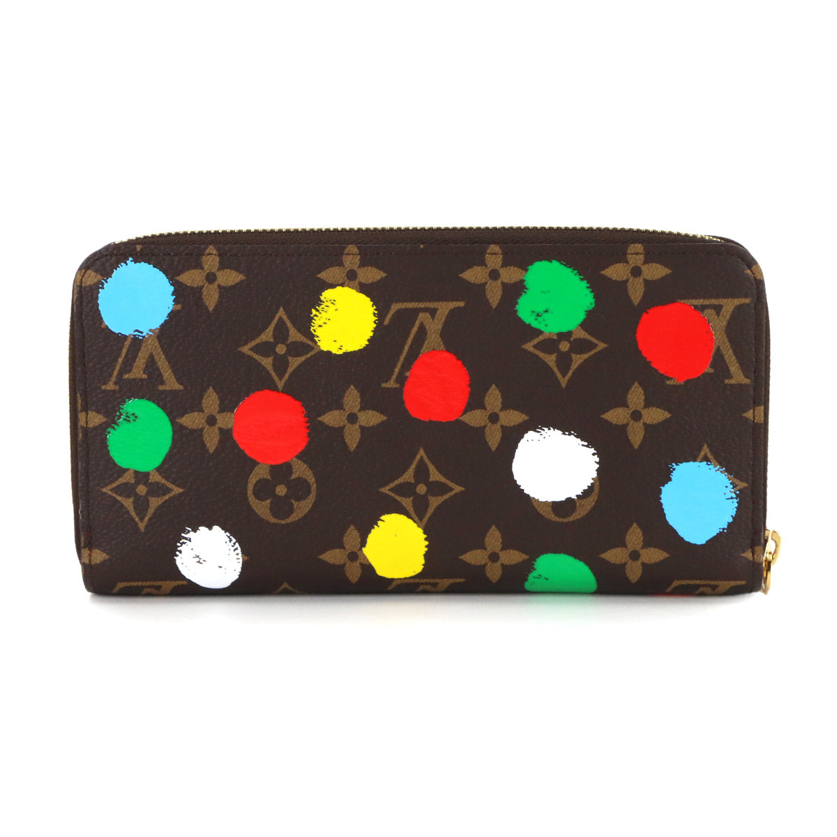 Monogram Painted Dots Zippy Wallet Brown M81864 Purse