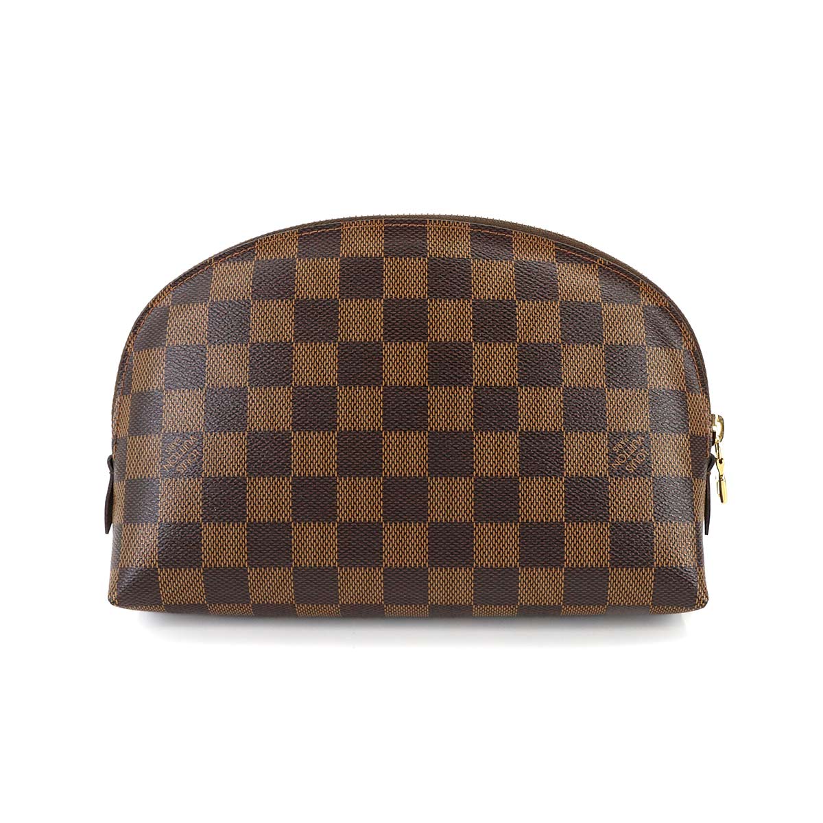 Damier Cosmetic Pouch GM Ebene Brown N23345 Purse