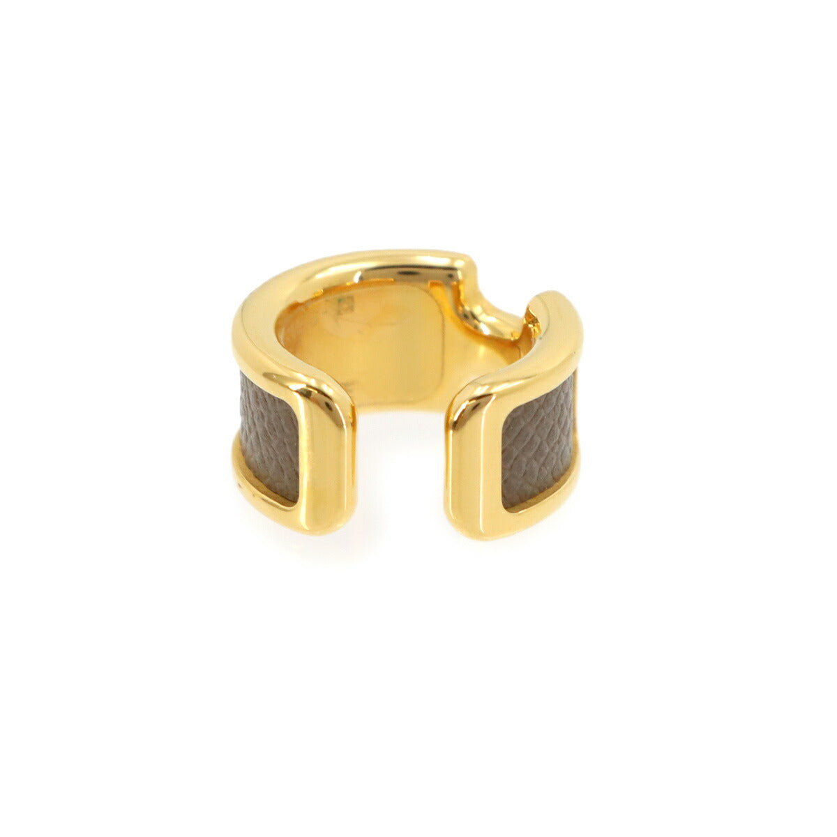 Olympe PM Ear Cuff Veau Epsom Etoupe Gold Accessory