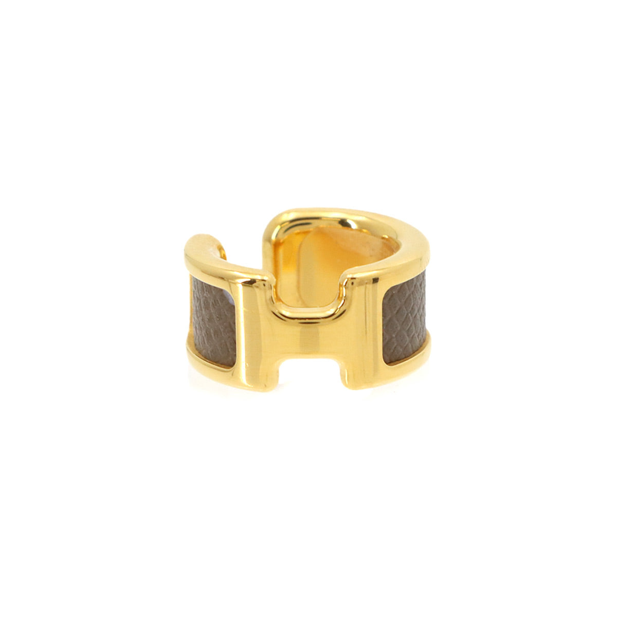 Olympe PM Ear Cuff Veau Epsom Etoupe Gold Accessory