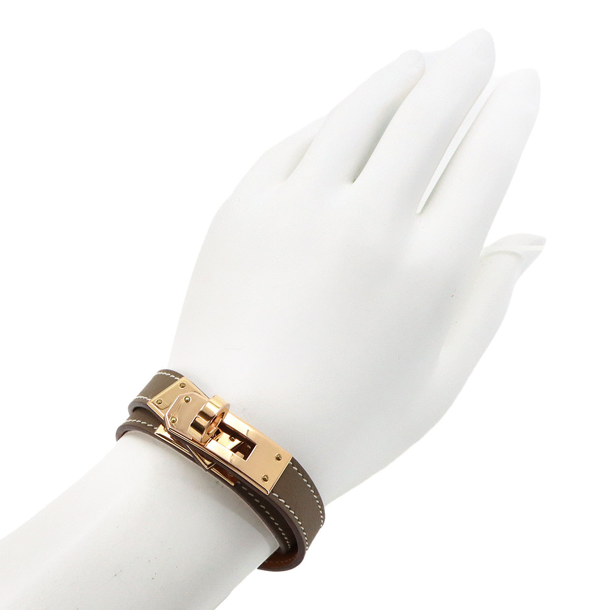 Kelly Double Tour Bracelet Swift Etoupe T2 Accessory