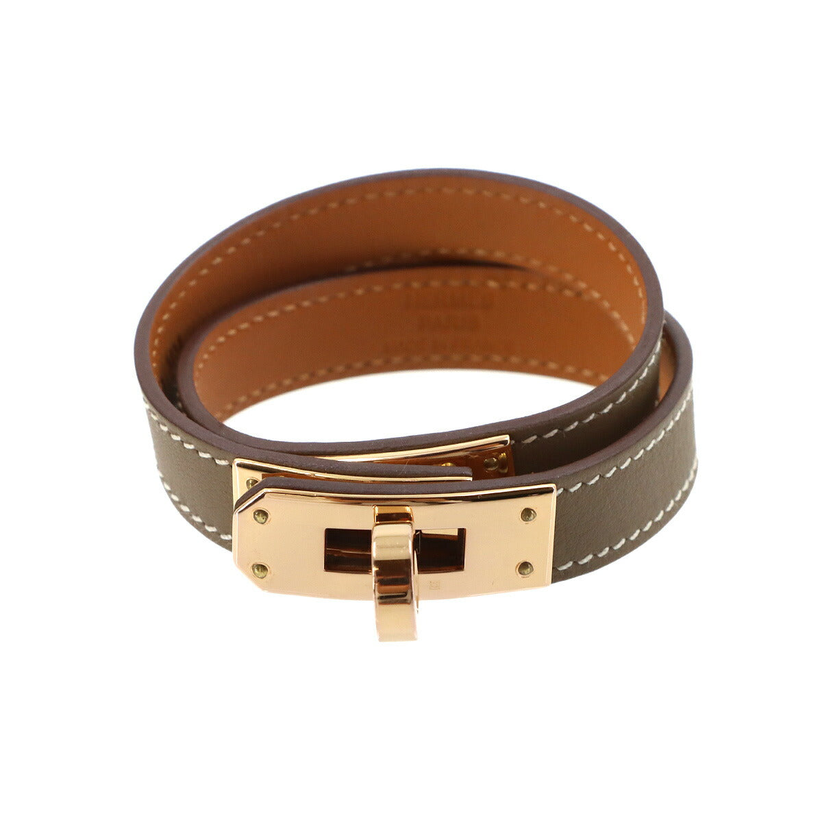 Kelly Double Tour Bracelet Swift Etoupe T2 Accessory