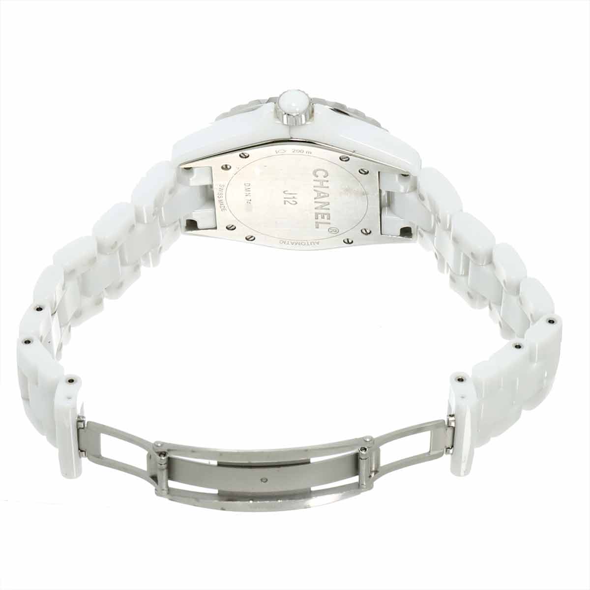 J12 38mm H1629 12P Diamond Automatic White Dial Mens Watch
