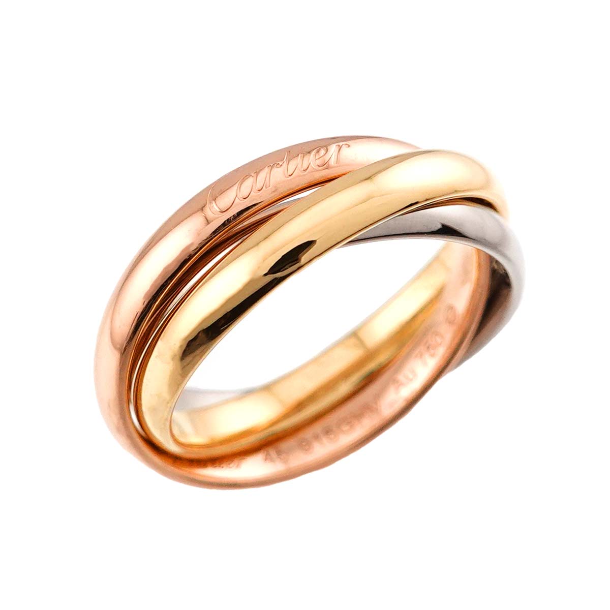 Trinity SM Ring 18K YG WG PG 750 Size45 3.25(US)