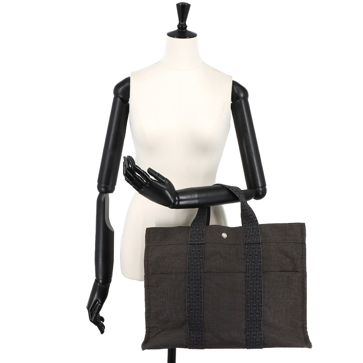 Herline Tote MM Bag Canvas Gray Unisex Purse
