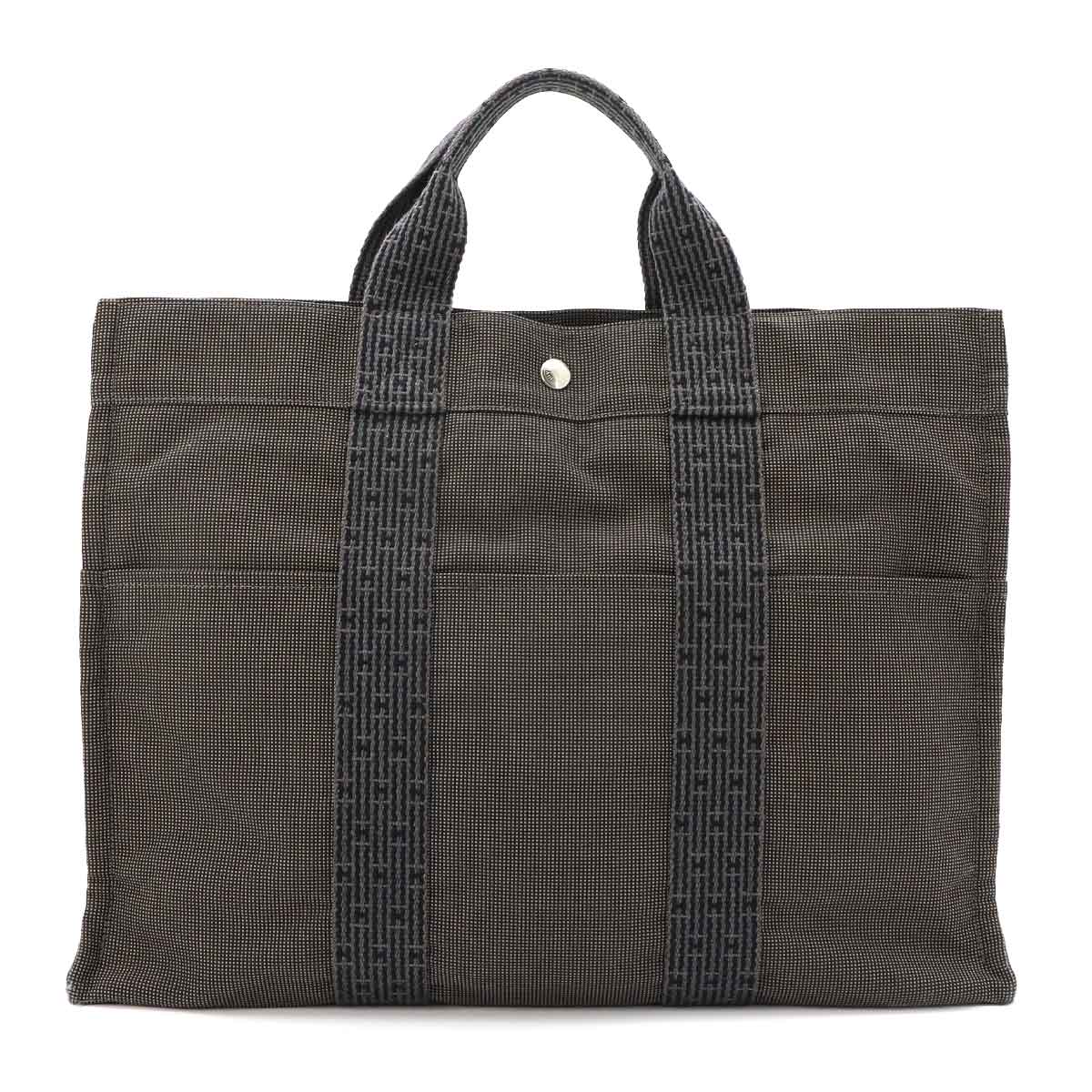 Herline Tote MM Bag Canvas Gray Unisex Purse
