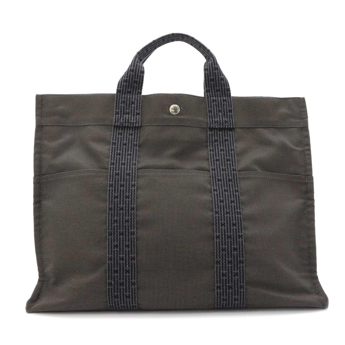 Herline Tote MM Bag Canvas Gray Unisex Purse