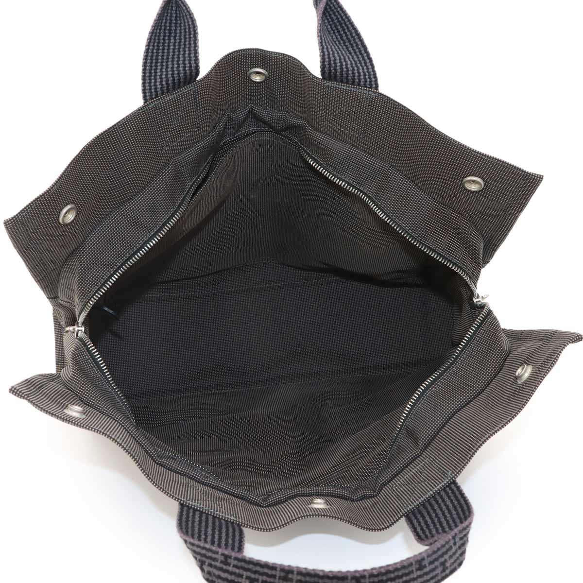 Herline Tote MM Bag Canvas Gray Unisex Purse